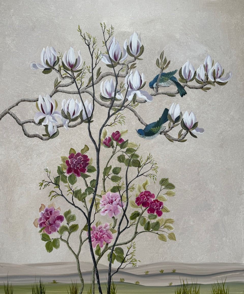 Chinoiserie with Magnolias and Peonies