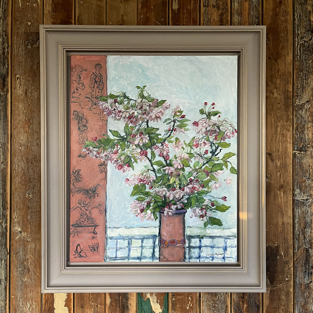 Chinese Panel & Cherry Blossom - Lesley Fennell